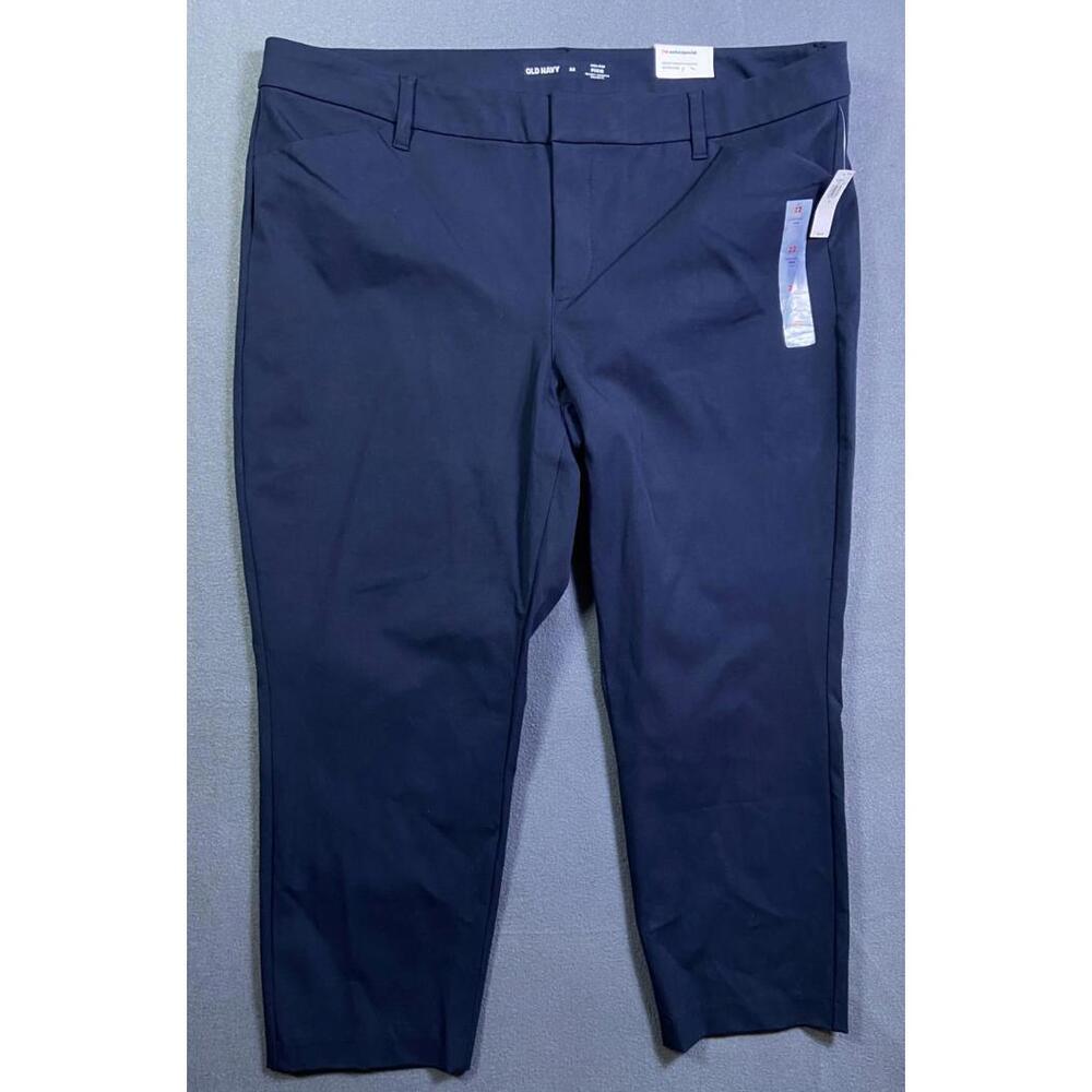 NEW Old Navy NWT Womens Pixie Skinny Pants High Rise Pockets Navy Size 22 Secret